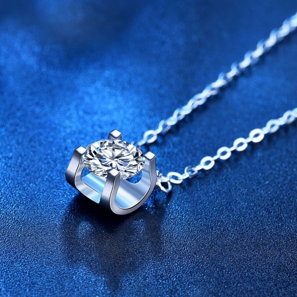 Certified 1ct. t.w. Moissanite Diamond Necklace NEW - Picture 3 of 8